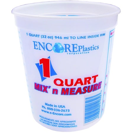 Plastic Paint Bucket, 1 Qt